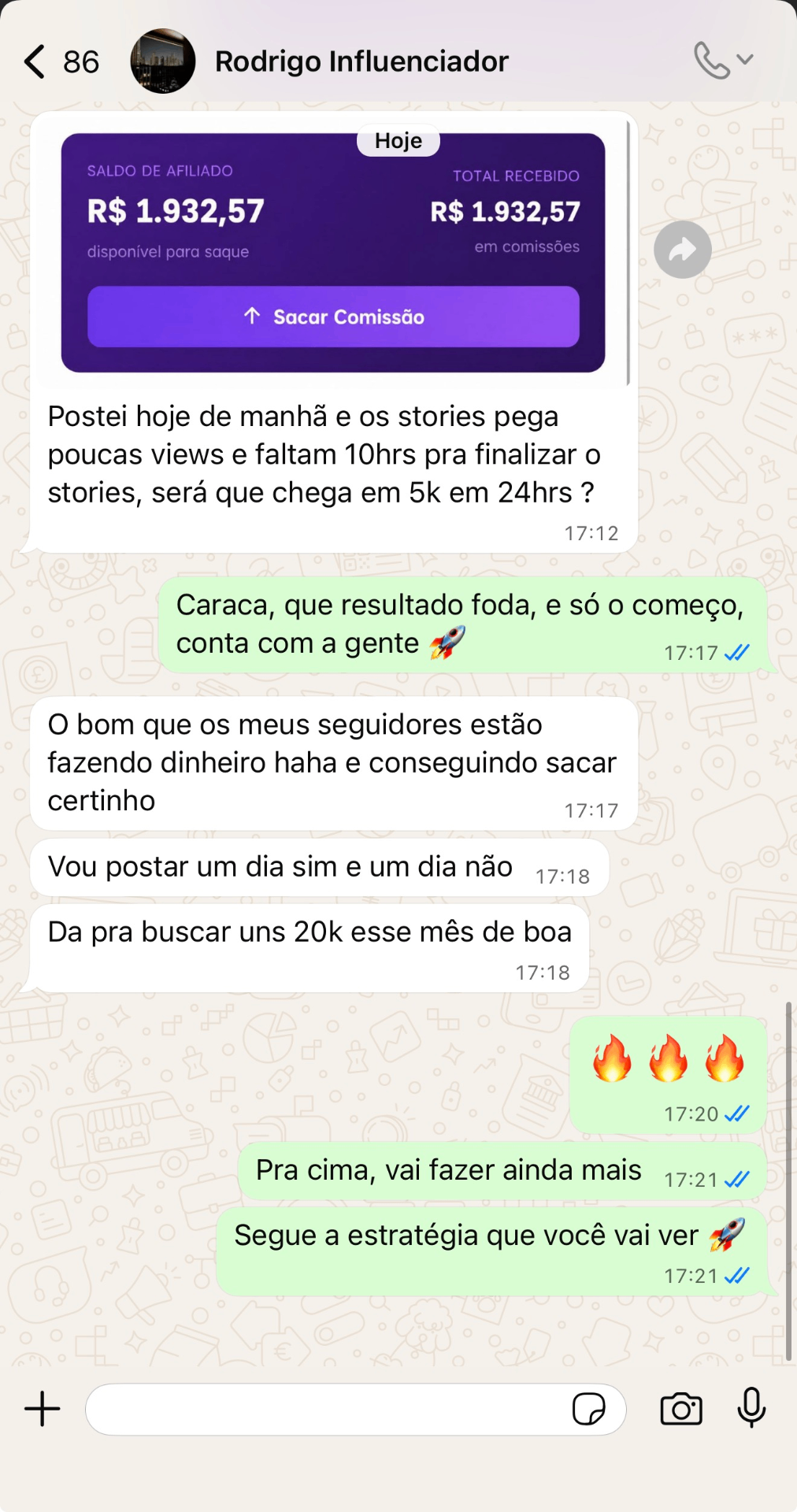 Rodrigo • R$ 1.932 em um dia